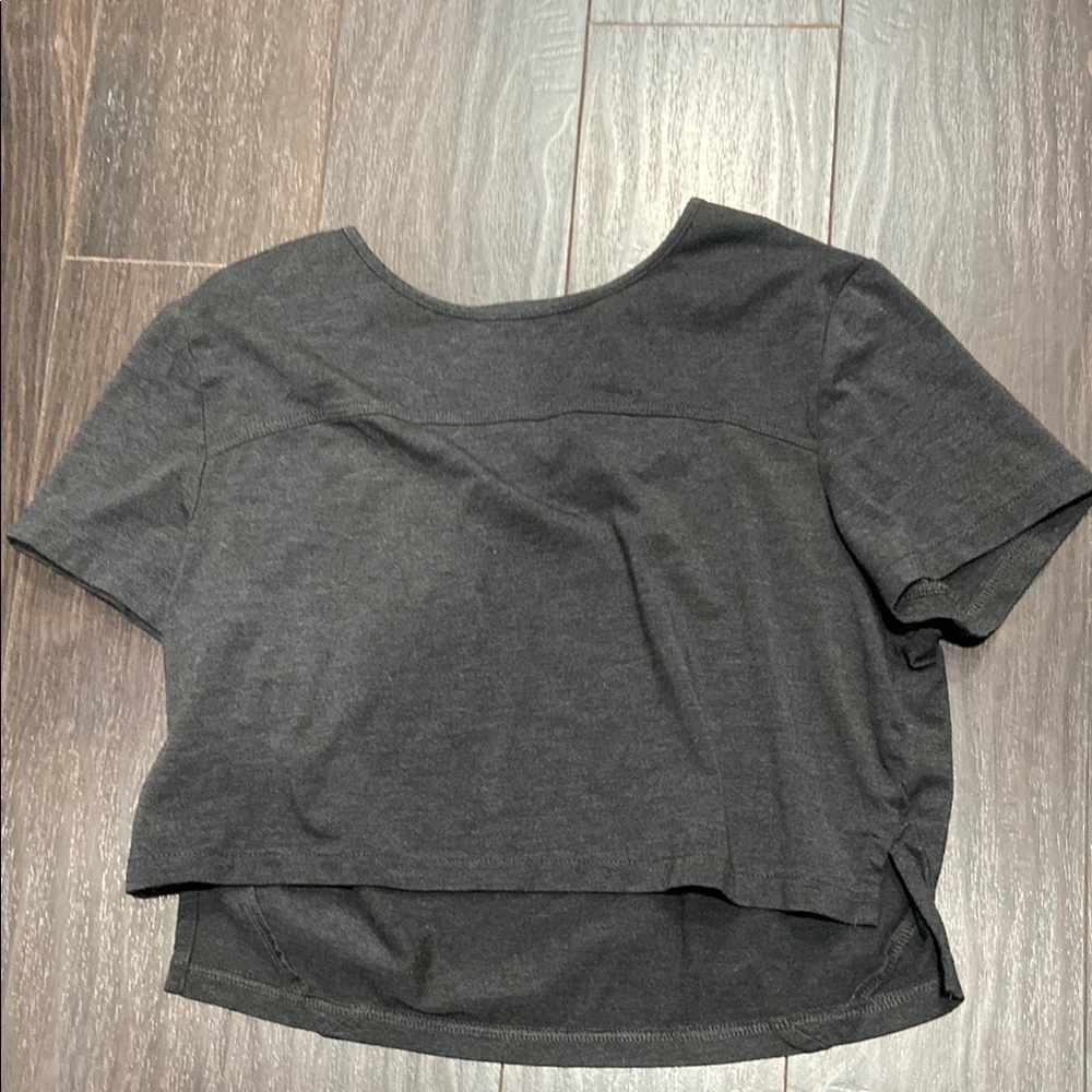 Charcoal Gray Women's Crop Top
